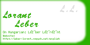 lorant leber business card